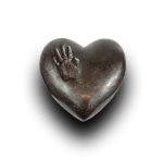 brons mini urn met hand afdrukje