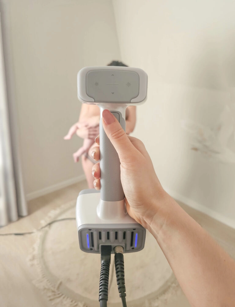 Moeder met kind scan