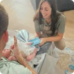 Gipsafdruk in alginaat van een baby