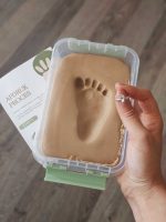 afdrukken met klei in afdrukset origineel kraamcadeau